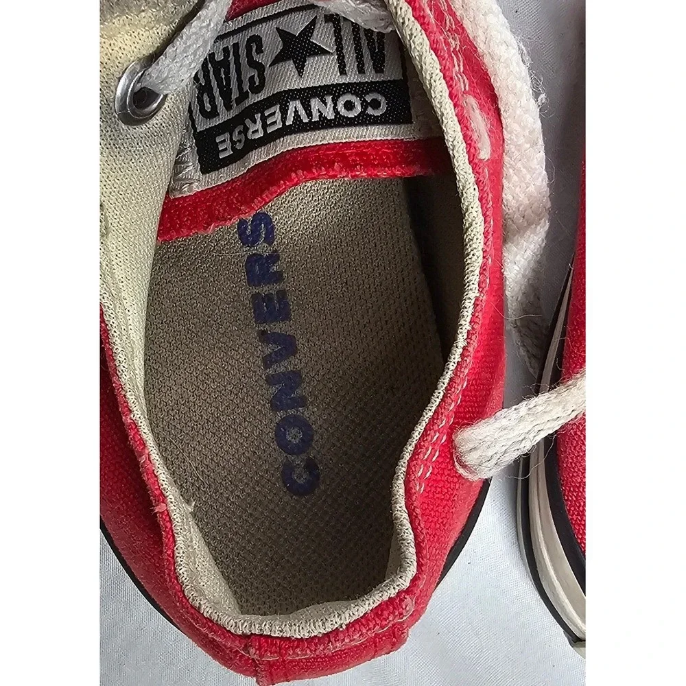 Converse All Star Low Top Sneaker 2 Youth Red Canvas Chuck Taylor 3J236